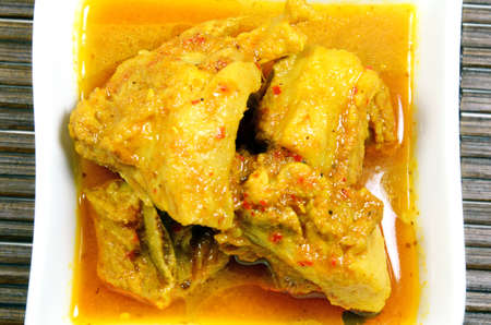 Spicy Pork Rib Curry with Tumeric Root, The Southern Thais Cuisine の写真素材