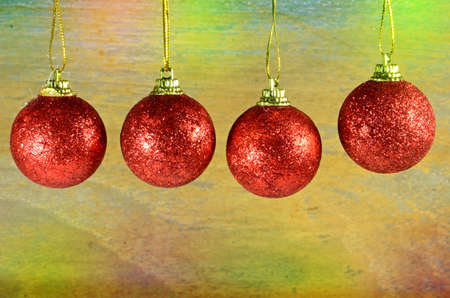 Colorful Christmas Balls Background の写真素材