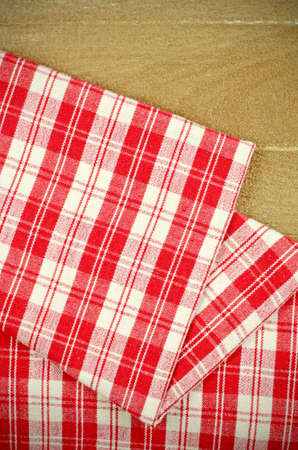 Collection of Thai Handmade Tablecloth Made from Cotton and Silk Display on Old Wood Table Surface...