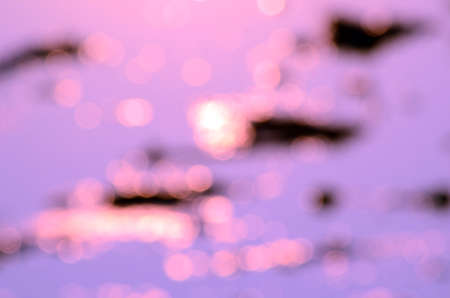 Sunset and bokeh background.