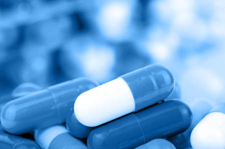 Oral medications on Blurred Bokeh Background.