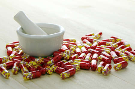 Retro Pharmaceutical Background with Light Source form Back.の写真素材