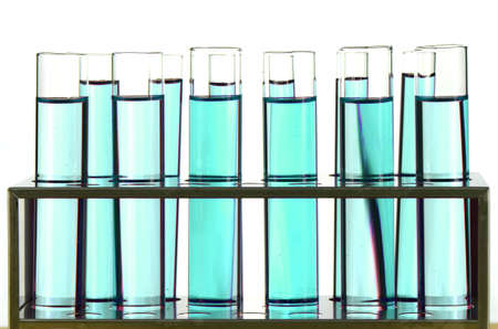 Test Tube in Close-up on White Background.の写真素材