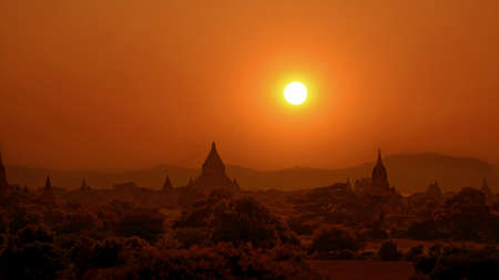 Bagan in Sunset.の写真素材