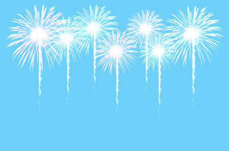 Colorful fireworks celebration on dark background.の写真素材