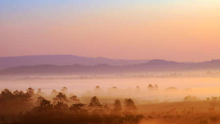 Blurred Sunrise Background, Early Morning Light, The Natural Lighting Phenomena.の写真素材