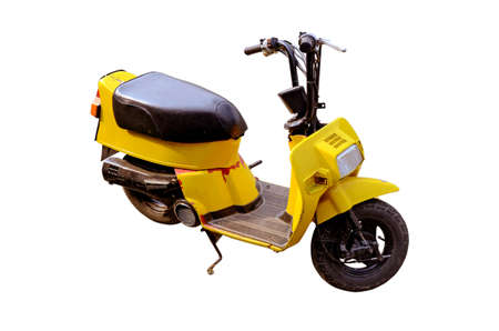 Small e-bike isolated on whtie background.の写真素材