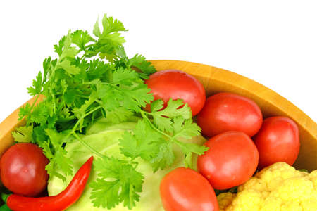 Colorful Asian Vegetables isolated on white background.の写真素材