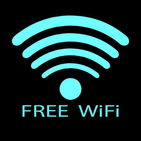 WiFi sign isolated with clipping-path.の写真素材