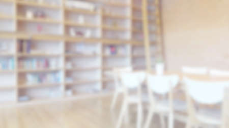 Blur white living room background with warm light.の写真素材