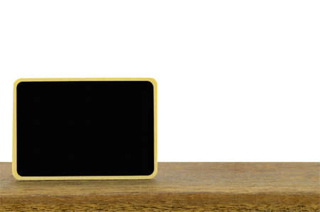 Blank Wooden board isolated on white backgroundの写真素材