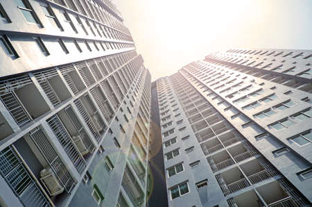High building residence background.の写真素材