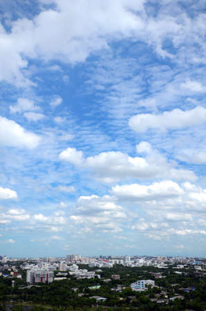 Cloudy sky in the city.の写真素材