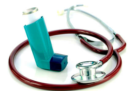 Asthma diagnostic and treatment. World Asthma Day is on the 2nd of May.の写真素材