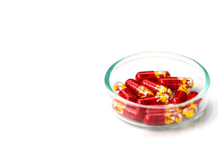 Medicine on white background.の写真素材