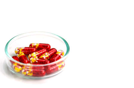 Medicine on white background.の写真素材