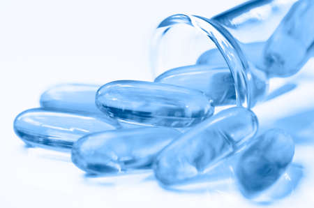 Dietary supplement in soft gelatin capsule.の写真素材
