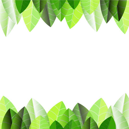 Different shade of green leaves.のイラスト素材