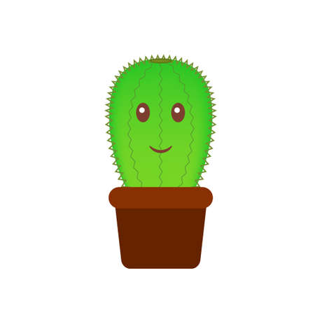Cactus Family Cartoon Vector.のイラスト素材