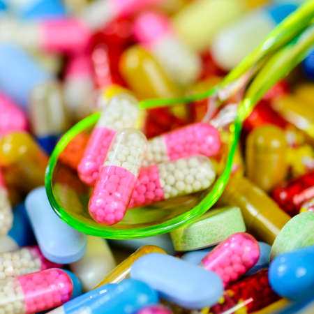 Colorful oral medicationの写真素材