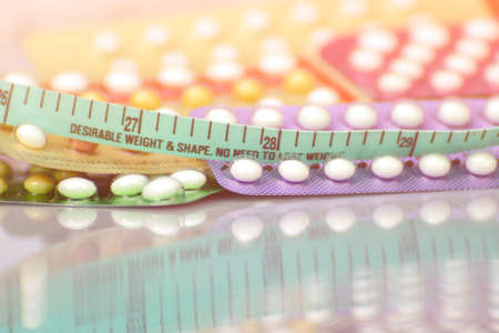 Contraceptive pill  in concept of no weight gain effect.