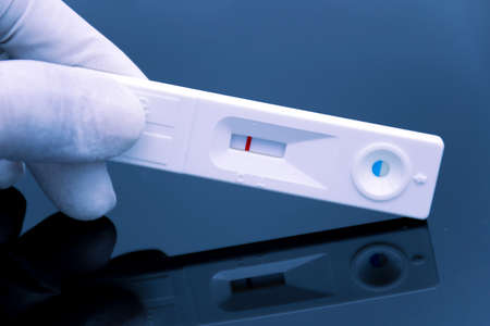 The negative result of quick urine test.の写真素材