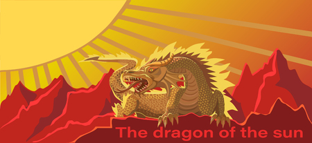 It is a protection of the dragon from the dark energies.のイラスト素材