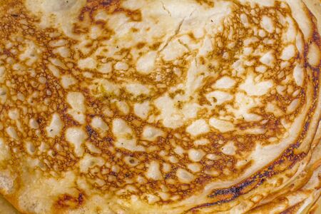 Texture of fried pancake close up