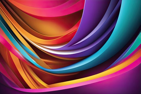 Abstract colorful background with curved lines. Vector illustration. Eps 10.の素材