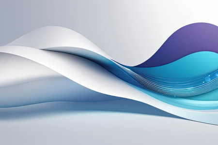 Dynamic background with white and blue colorsの素材