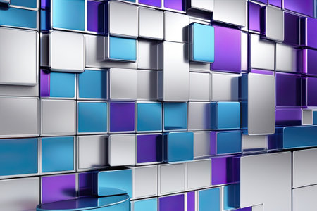 dynamic background with white, blue and purpleの素材