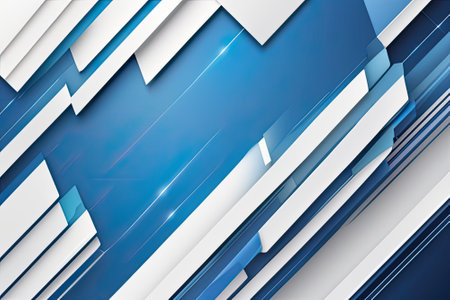 Abstract blue background with white arrows. Vector illustration.の素材