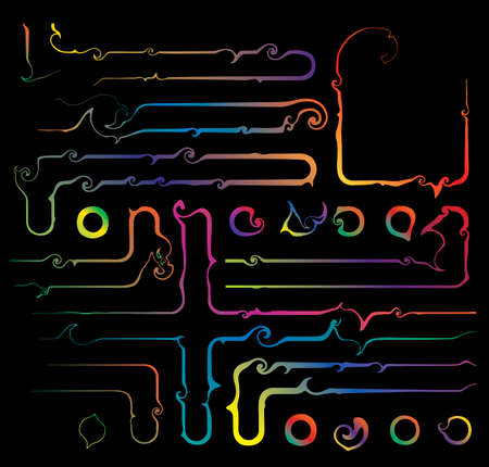 Colorful design elements.のイラスト素材