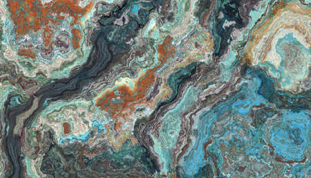 The tile of turquoise raw gemstone texture. Colorful background. 2d illustration