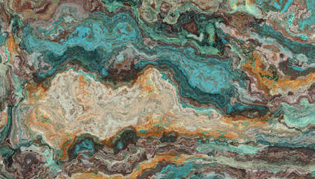 The tile of turquoise raw gemstone texture. Colorful background. 2d illustration
