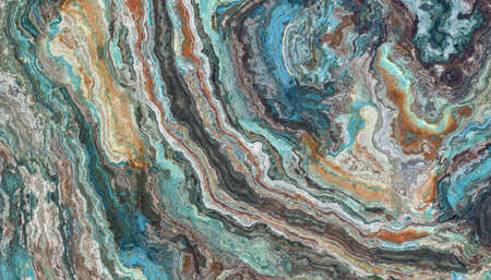 The tile of turquoise raw gemstone texture. Colorful background. 2d illustration