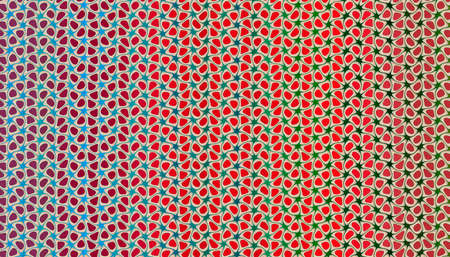 Pattren with abstract berry and curly gradients. 2d illustration.