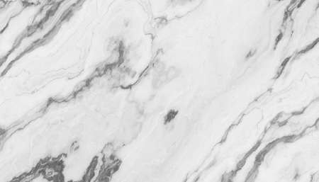 White marble pattern with curly grey and black veins. Abstract texture and background. 2D illustrationの写真素材