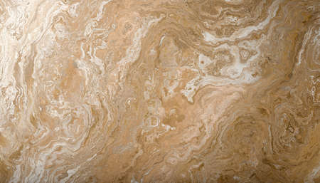 Beige marble pattern with curly white and orange veins. Abstract texture and background. Soft...
