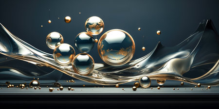 Luxury abstract jewellery background. Can be used as web site landing page background. Ai generated illustration.の素材
