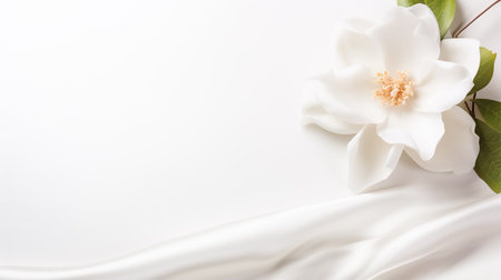 Floral abstract banner background. A mix of flowers and dynamic shapes, blending delicate pastels with bold splashes of colorの素材