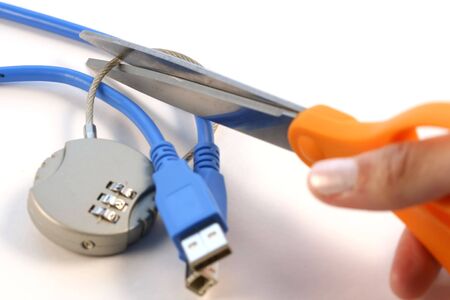 Breaking online securityの写真素材