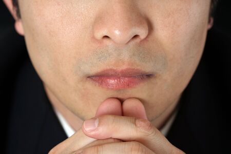 Thinking businessmanの写真素材