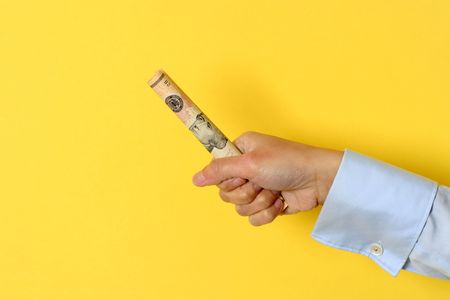 Pass the moneyの写真素材