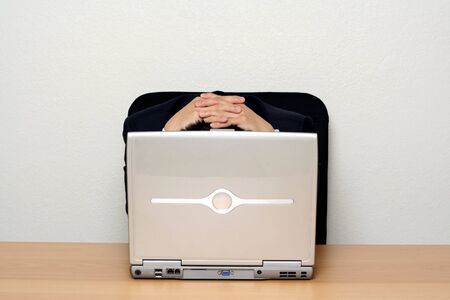 A stressed out and tired businessmanの写真素材