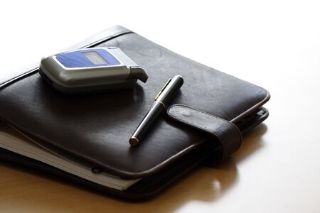 Cell phone and organizerの写真素材