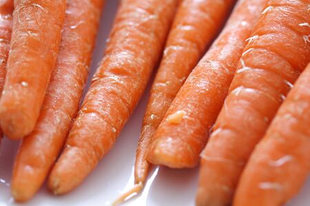 Close-up of a bunch of carrotsの写真素材