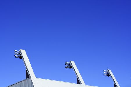 Three stadium lightsの写真素材