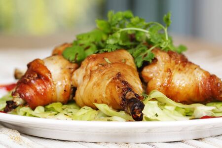 Gourmet roast chickenの写真素材