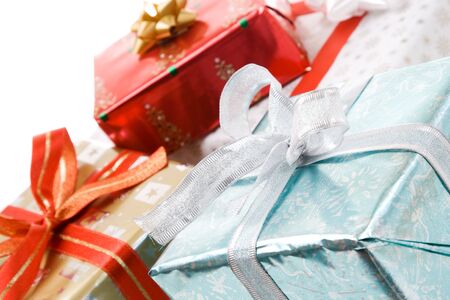 A various packages of christmas gifts
